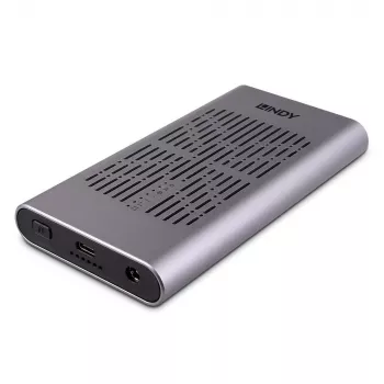 Lindy USB 3.2 Gen 2x2 Dual M.2 NVMe SSD-Gehäuse mit Klonfunktion