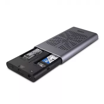 Lindy USB 3.2 Gen 2x2 Dual M.2 NVMe SSD-Gehäuse mit Klonfunktion