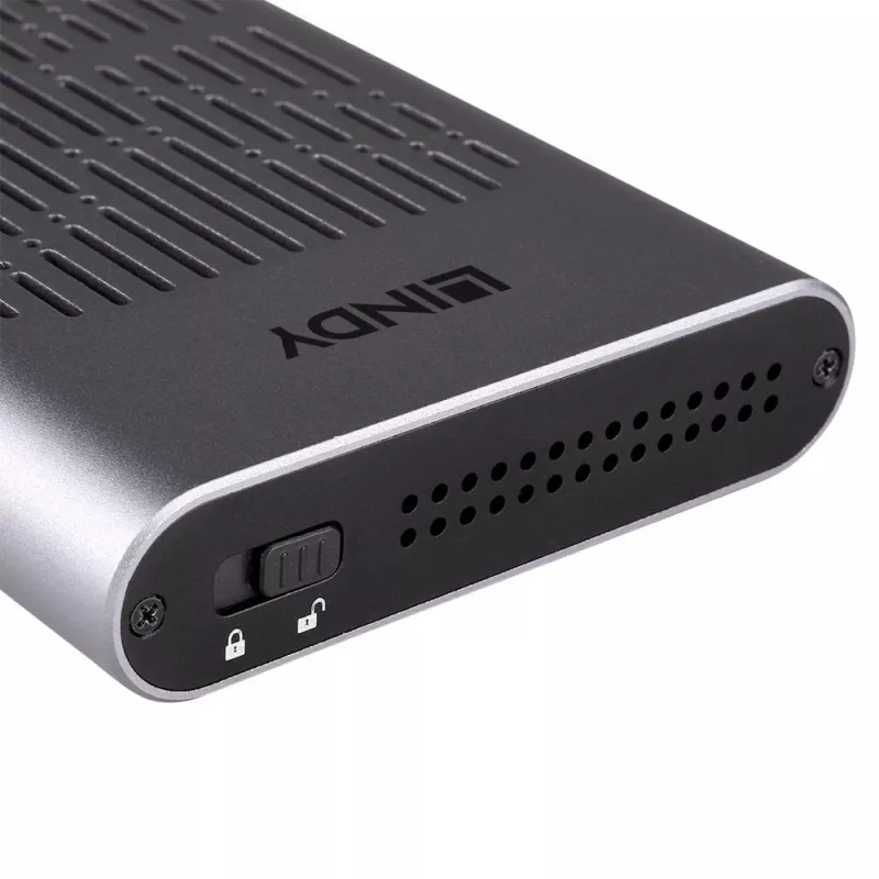 Lindy USB 3.2 Gen 2x2 Dual M.2 NVMe SSD-Gehäuse mit Klonfunktion