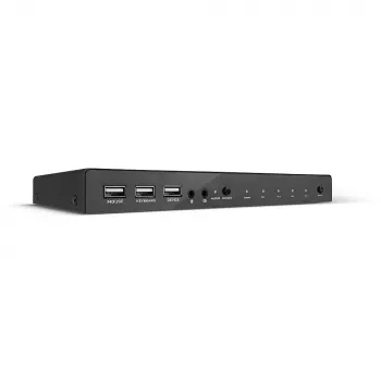 Lindy KVM-Switch HDMI 18G USB 2.0 Audio 4 Port 4K Ultra HD