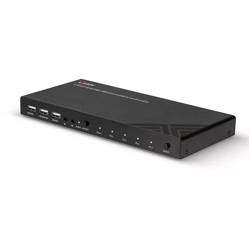 Lindy KVM-Switch HDMI 18G USB 2.0 Audio 4 Port 4K Ultra HD