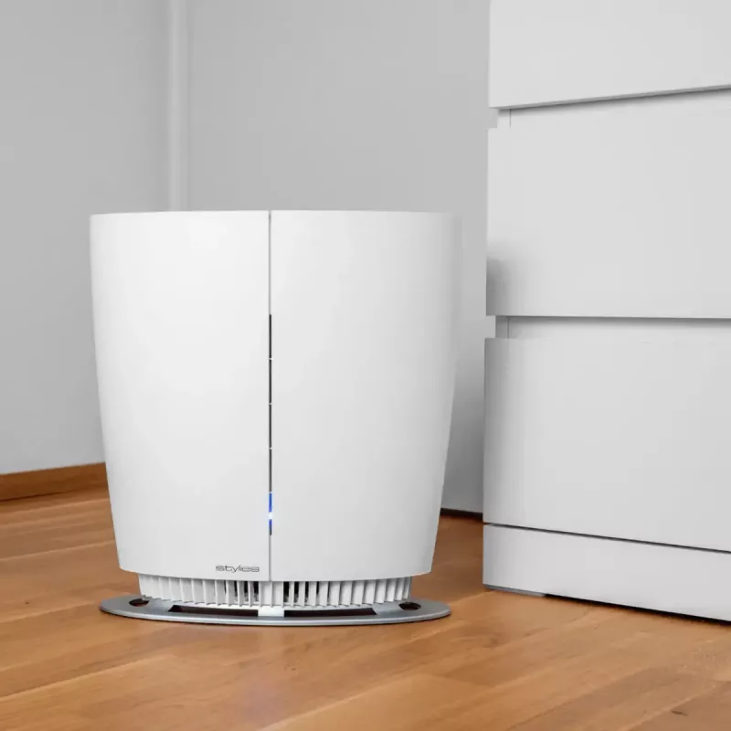 Luftreiniger Stylies Pegasus für Räume bis 50 m², Geräuschpegel 60 dB, Leistung 30 W, weiß