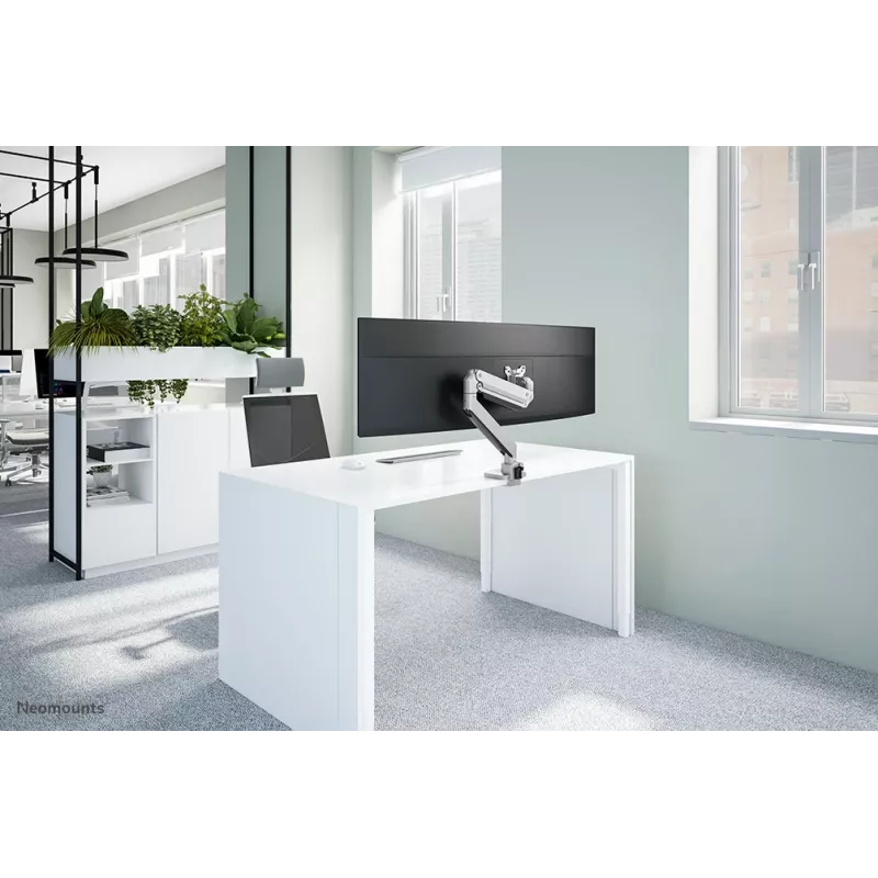 Neomounts NM-D775SILVERPLUS Monitorhalterung 10-49 Zoll - Gasfeder - Tischbefestigung von oben - 180°-Stopp