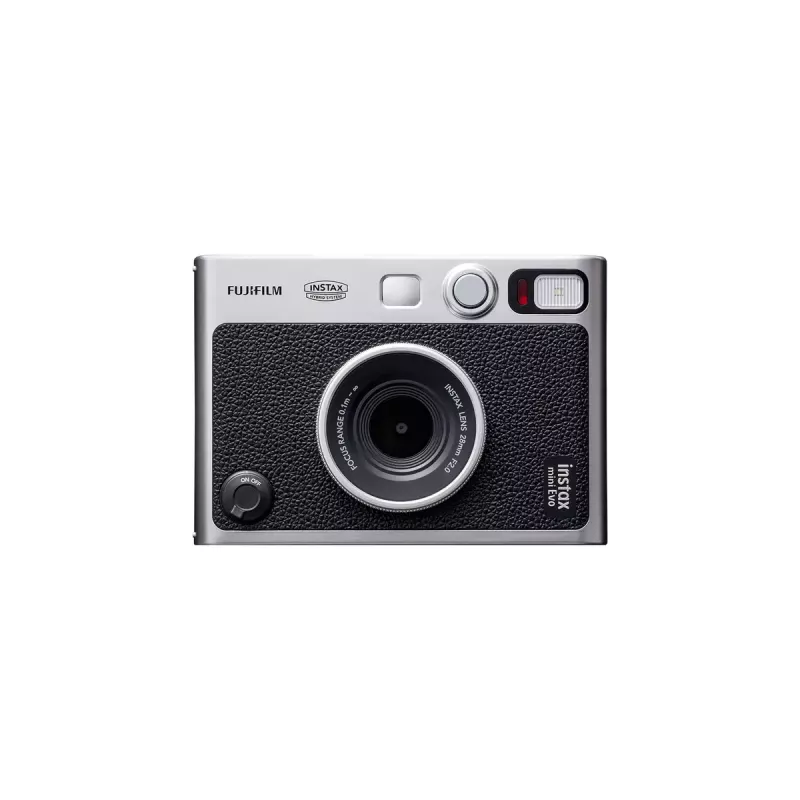 Sofortbildkamera Fujifilm Instax Mini Evo – 1/5 Zoll CMOS 2560×1920, 3 Zoll TFT, 1/8000–0,25 s Verschluss, eingebauter Blitz, 285 g, Silber/Schwarz