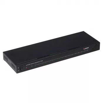 Lindy 16 Port HDMI 4K60 Splitter 16x HDMI 3840x2160 Schwarz