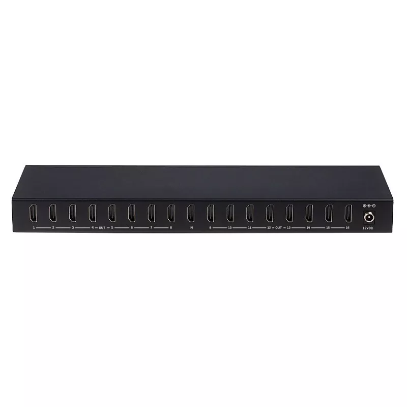 Lindy 16 Port HDMI 4K60 Splitter 16x HDMI 3840x2160 Schwarz