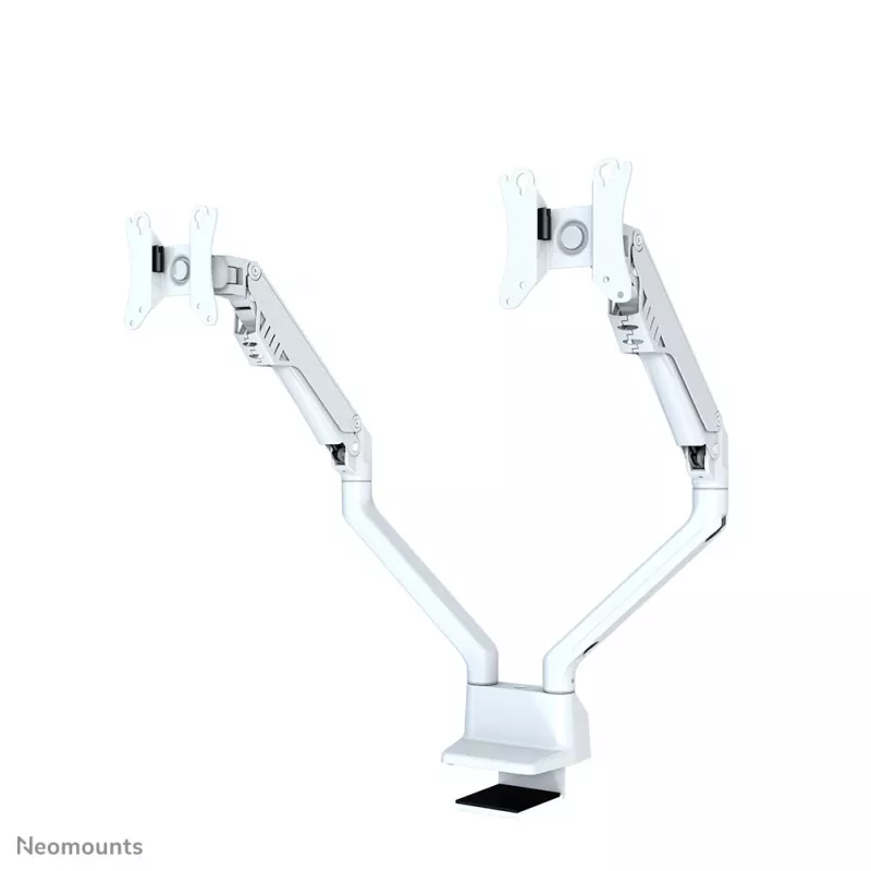 Neomounts FPMA-D750DWHITE2 Monitorarm 10-32 Zoll - Gasfeder - Tischklemme - 180°-Stopp