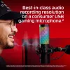 HyperX QuadCast 2 S - USB-Mikrofon (Schwarz), Tischmikrofon, -8 dB, 20 - 20000 Hz, 1 Ω, Kabelgebunden, USB