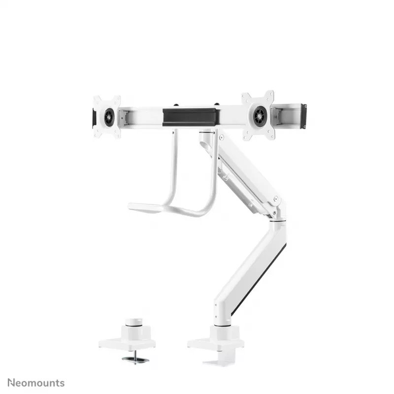 Neomounts NM-D775DXWHITE Monitorarm 25,4-81,3 cm (10-32 Zoll) - Gasdruckfeder - Topfix - 180°-Stopp