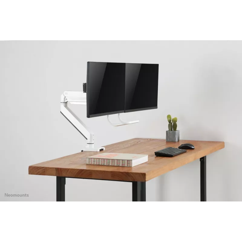 Neomounts NM-D775DXWHITE Monitorarm 25,4-81,3 cm (10-32 Zoll) - Gasdruckfeder - Topfix - 180°-Stopp