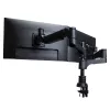 R-Go Tools Monitorhalterung R-Go Caparo Dual, für zwei Monitore, höhenverstellbar mit Gasfeder, 3-9 kg Tragkraft, 100% kreislauffähig, schwarz