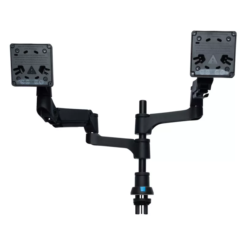 R-Go Tools Monitorhalterung R-Go Caparo Dual, für zwei Monitore, höhenverstellbar mit Gasfeder, 3-9 kg Tragkraft, 100% kreislauffähig, schwarz
