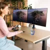 R-Go Tools Monitorhalterung R-Go Caparo Dual, für zwei Monitore, höhenverstellbar mit Gasfeder, 3-9 kg Tragkraft, 100% kreislauffähig, schwarz