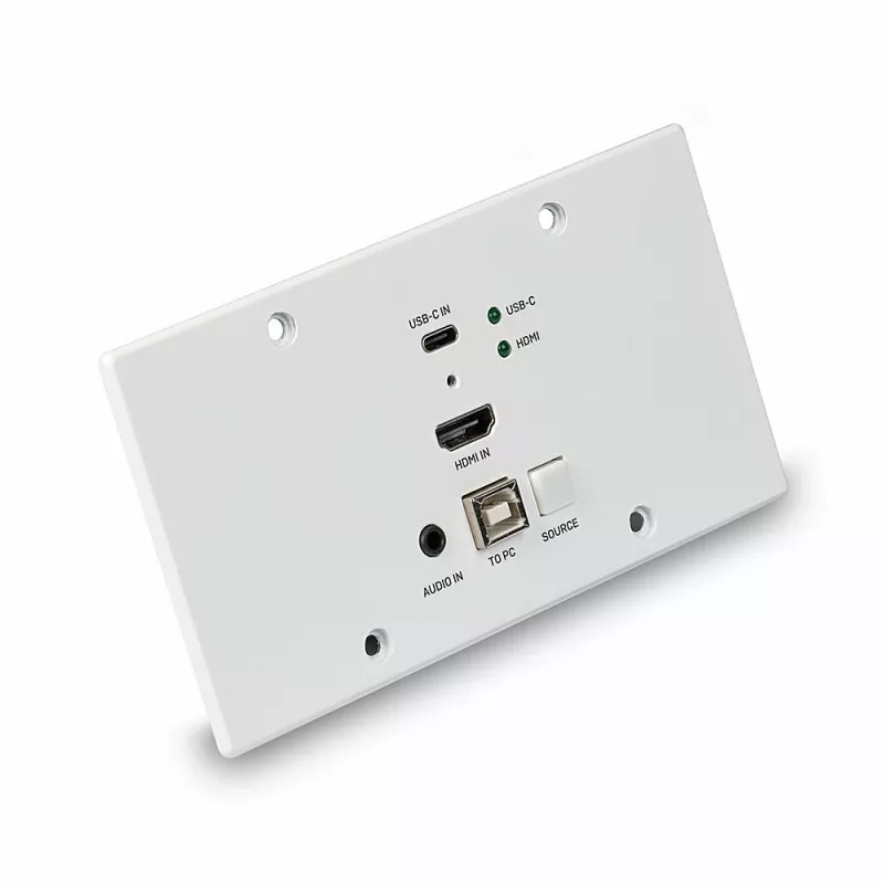 Lindy 150m Cat.6 HDMI 4K60 & Type C HDBaseT EU Wandplatte KVM-Extender, Sender