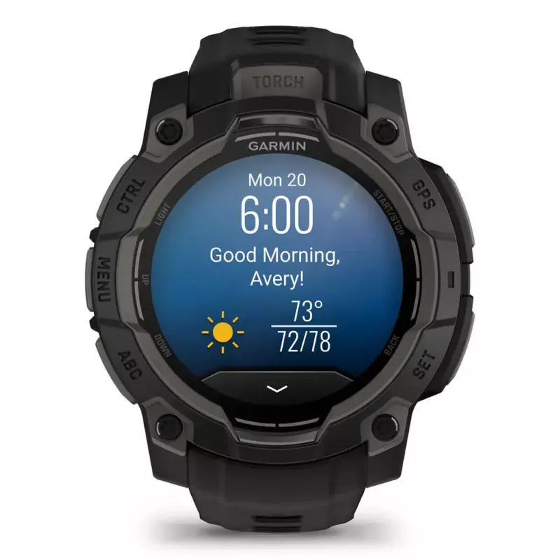 Smartwatch Garmin Instinct 3 AMOLED Schwarz