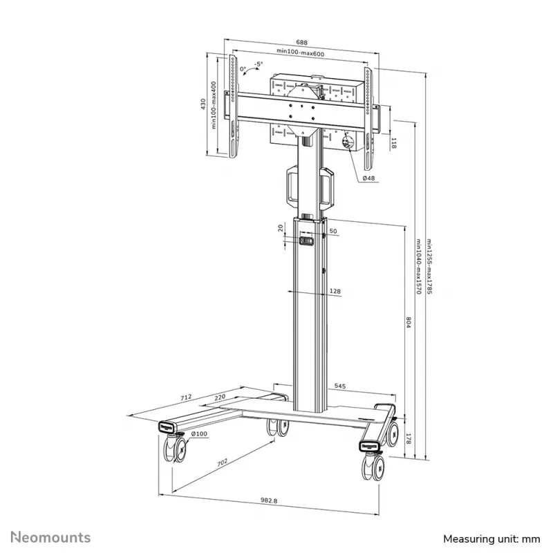 Neomounts FL50S-825WH1 TV-Trolley 37-75 Zoll - TÜV