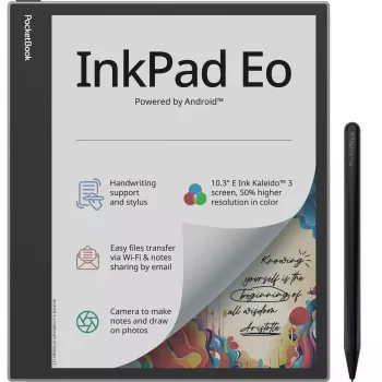 E-Book-Reader PocketBook InkPad Eo 10,3 Zoll 64 GB Wi‑Fi — 10,3 Zoll E Ink Kaleido, Touchscreen, MicroSD