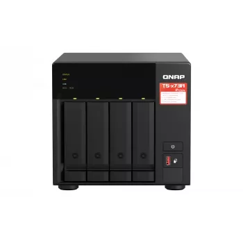 QNAP TS-473A NAS Tower Ryzen Embedded V1500B 8 GB DDR4 0 TB QNAP Turbo System Schwarz