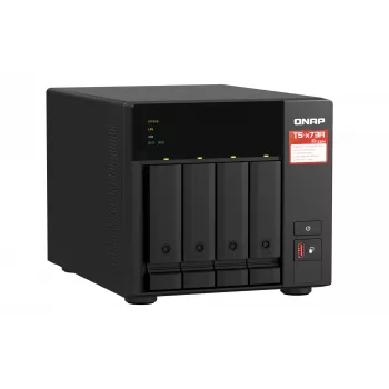 QNAP TS-473A NAS Tower Ryzen Embedded V1500B 8 GB DDR4 0 TB QNAP Turbo System Schwarz