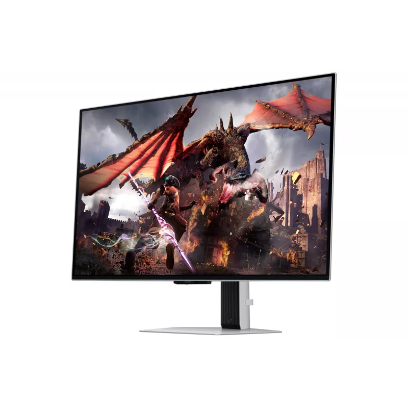Monitor Samsung G80SD 32 Zoll OLED 3840 x 2160 16:9 0,03 ms USB 3.2 Gen 1 VESA höhenverstellbar silber