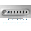 Monitor Samsung G80SD 32 Zoll OLED 3840 x 2160 16:9 0,03 ms USB 3.2 Gen 1 VESA höhenverstellbar silber