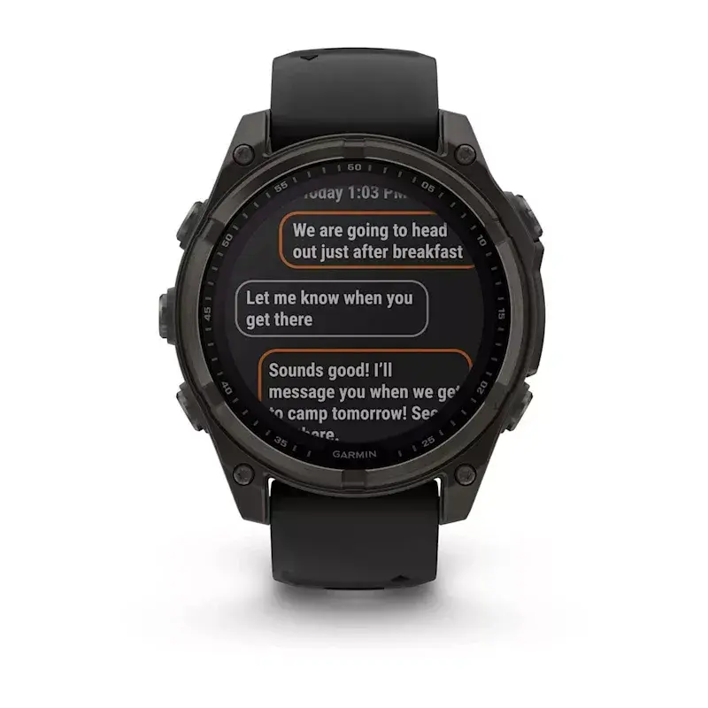 Sport-Smartwatch GARMIN fenix 8 Black – 51 mm Gehäuse, Saphirglas, Solar, GPS, 32 GB, 10 ATM, 1,3 Zoll Display