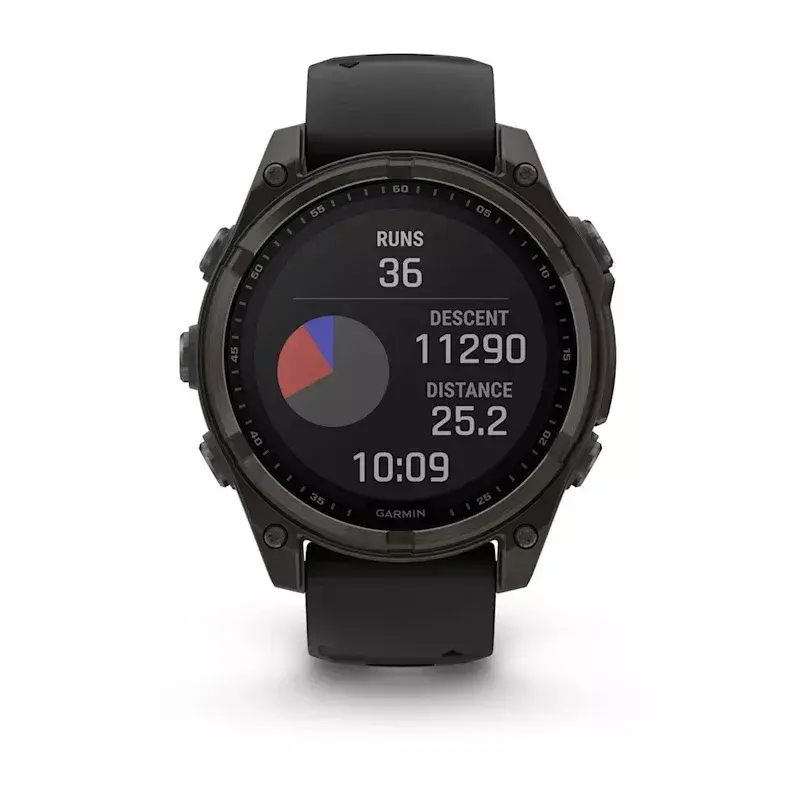 Sport-Smartwatch GARMIN fenix 8 Black – 51 mm Gehäuse, Saphirglas, Solar, GPS, 32 GB, 10 ATM, 1,3 Zoll Display