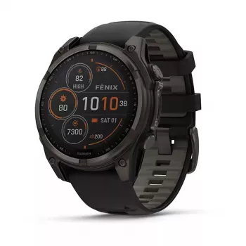 Sport-Smartwatch GARMIN fenix 8 Black – 51 mm Gehäuse, Saphirglas, Solar, GPS, 32 GB, 10 ATM, 1,3 Zoll Display
