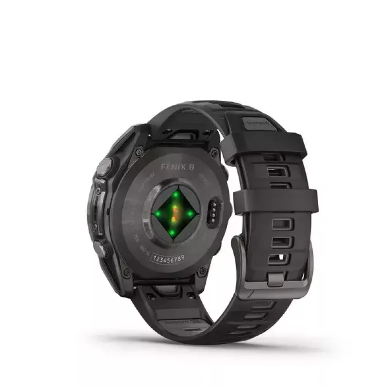 Sport-Smartwatch GARMIN fenix 8 Black, 47 mm Gehäuse, AMOLED 1,4 Zoll, Saphirglas, GPS/GLONASS/Galileo, 16 Tage Akkulaufzeit