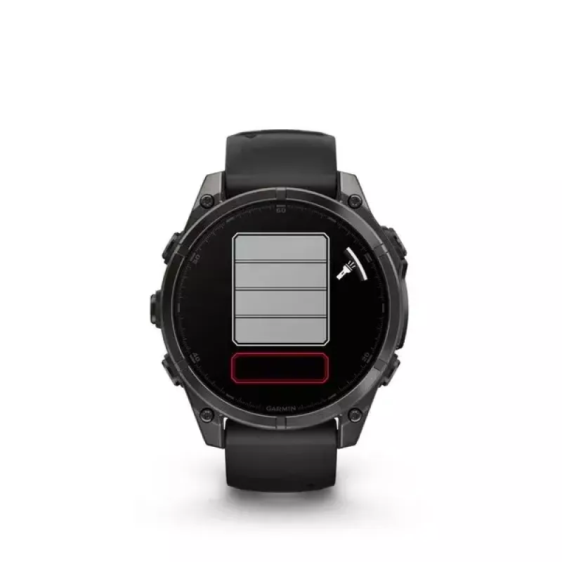 Sport-Smartwatch GARMIN fenix 8 Black, 47 mm Gehäuse, AMOLED 1,4 Zoll, Saphirglas, GPS/GLONASS/Galileo, 16 Tage Akkulaufzeit