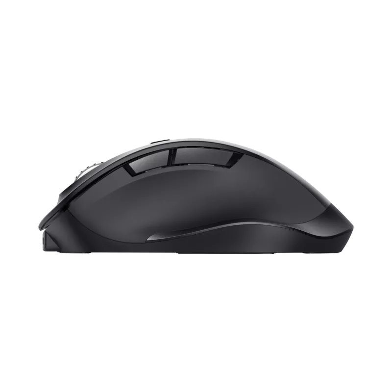 TRUST Fyda Office ergonomische rechte kabellose Maus – RF + Bluetooth 5.2 – optisch 2400 DPI – 6 Tasten – schwarz