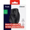 TRUST Fyda Office ergonomische rechte kabellose Maus – RF + Bluetooth 5.2 – optisch 2400 DPI – 6 Tasten – schwarz