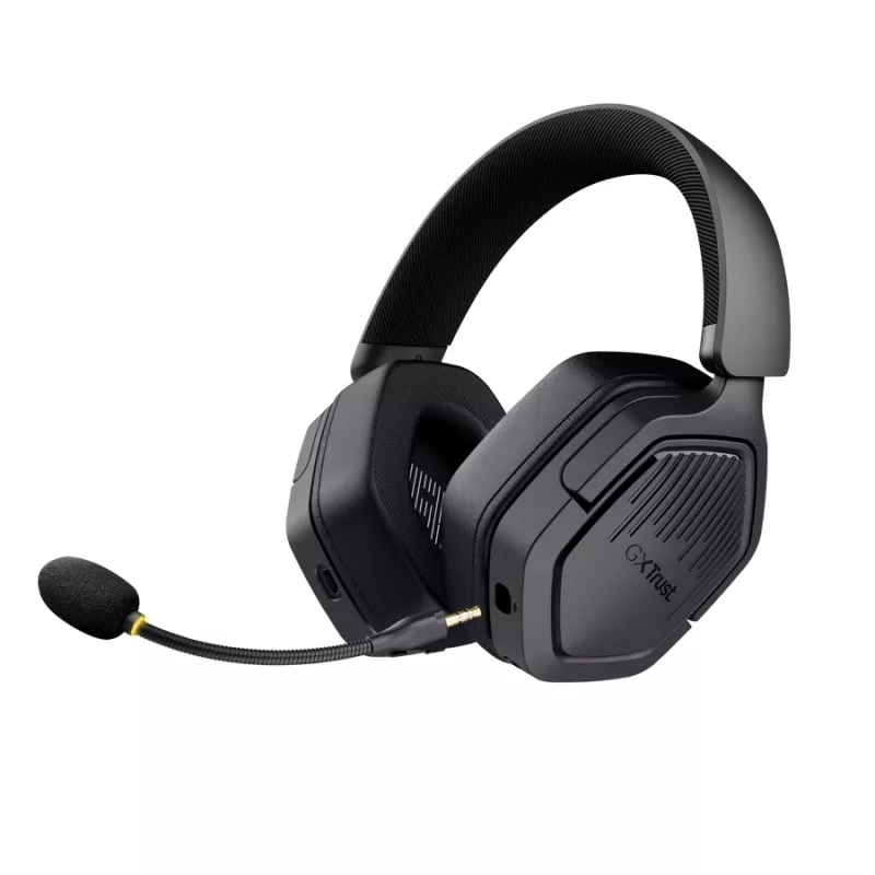 Headset TRUST GXT 493PS Carus — Kabelgebunden & Kabellos (Bluetooth), Ohrumschließend, Kopfbügel, 20–20000 Hz, 1,2 m, Schwarz