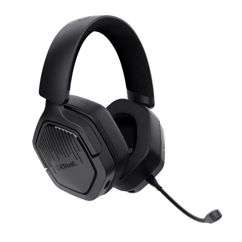 Headset TRUST GXT 493PS Carus — Kabelgebunden & Kabellos (Bluetooth), Ohrumschließend, Kopfbügel, 20–20000 Hz, 1,2 m, Schwarz