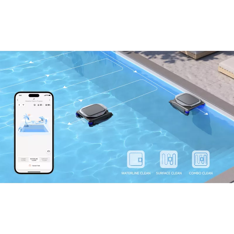 Roboter-Poolreiniger Dreame J1 Akku 5000 mAh Schwarz