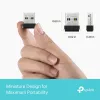 Kabelloser USB-Adapter TP‑Link Archer TX1U Nano Wi‑Fi 6 (IEEE 802.11ax) Dual‑Band 2,4/5 GHz, 287 Mbit/s, Bluetooth, USB 2.0, Schwarz