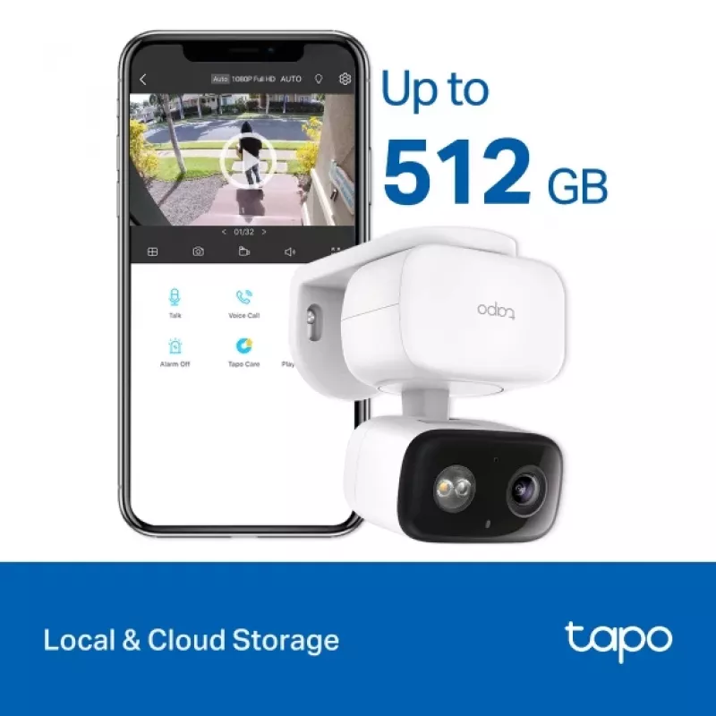 Überwachungskamera TP-LINK Tapo C206 – Innen-/Außeneinsatz 1080p HD, Schwenk & Neige, Nachtsicht, Zweiwege-Audio