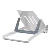 R-Go Tools Laptop-Halterung R-Go Riser Basic, zusammenklappbarer und verstellbarer Laptop-Riser, Aluminium, silber