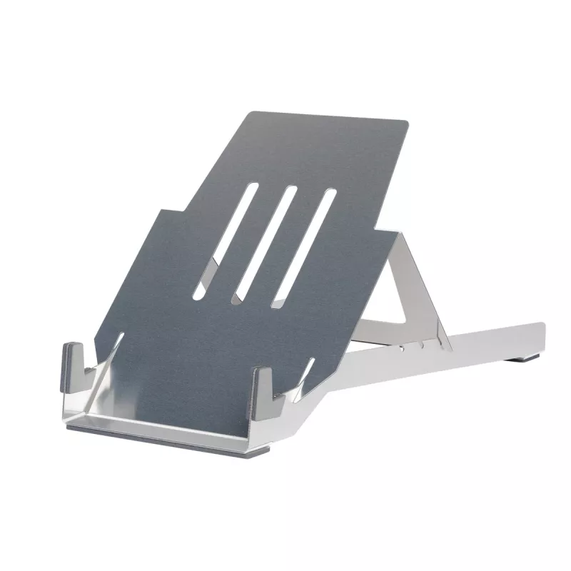 R-Go Tools Laptop-Halterung R-Go Riser Basic, zusammenklappbarer und verstellbarer Laptop-Riser, Aluminium, silber