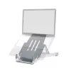 R-Go Tools Laptop-Halterung R-Go Riser Basic, zusammenklappbarer und verstellbarer Laptop-Riser, Aluminium, silber