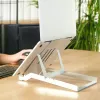 R-Go Tools Laptop-Halterung R-Go Riser Basic, zusammenklappbarer und verstellbarer Laptop-Riser, Aluminium, silber