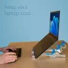 R-Go Tools Laptop-Halterung R-Go Riser Basic, zusammenklappbarer und verstellbarer Laptop-Riser, Aluminium, silber