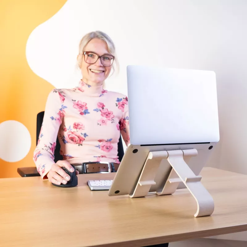 R-Go Tools Laptop- und Tabletständer R-Go Treepod, ergonomisch und modular, verstellbar, biobasiert