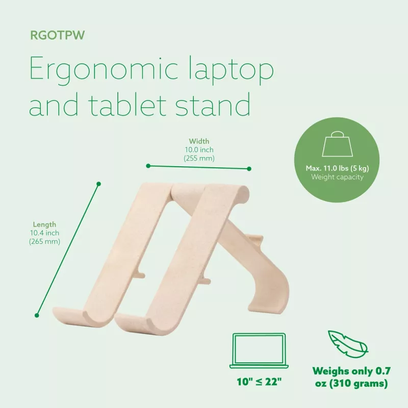 R-Go Tools Laptop- und Tabletständer R-Go Treepod, ergonomisch und modular, verstellbar, biobasiert
