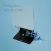 R-Go Tools Laptop-Ständer R-Go Riser Attachable, verstellbar, integriert in Ihren Laptop, Aluminium, schwarz