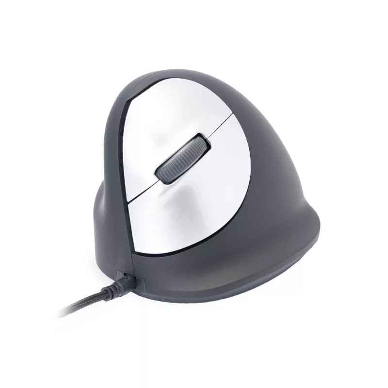 R-Go Tools Ergonomische Maus R-Go HE Break mit Pausensoftware, groß (Handgröße ≥ 185 mm), linkshändig, kabelgebunden, schwarz