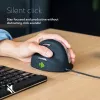 R-Go Tools Ergonomische Maus R-Go HE Break mit Pausensoftware, groß (Handgröße ≥ 185 mm), linkshändig, kabelgebunden, schwarz