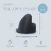 R-Go Tools Ergonomische Maus R-Go HE Break mit Pausensoftware, groß (Handgröße ≥ 185 mm), linkshändig, kabelgebunden, schwarz