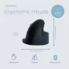R-Go Tools Ergonomische Maus R-Go HE Break mit Pausensoftware, medium (Handgröße 165-185 mm), linkshändig, Bluetooth, schwarz