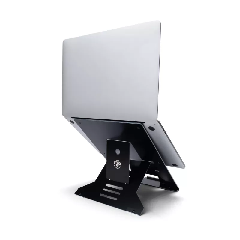 R-Go Tools Laptop-Ständer R-Go Riser Document, ergonomischer, faltbarer und verstellbarer Ständer mit Dokumentenhalter, schwarz